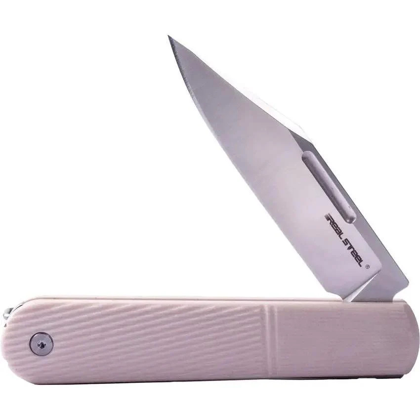 Real Steel Barlow RB5 Slip Joint Cream Folding Pocket Knife 2.75in Blade Cream