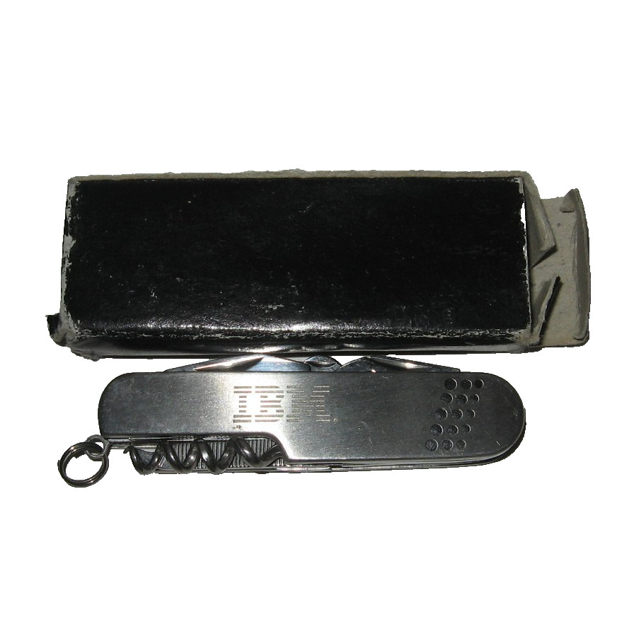 IBM Multi Tool Pocket Knife Nail File Scissors Corkscrew Bottle Can Openers