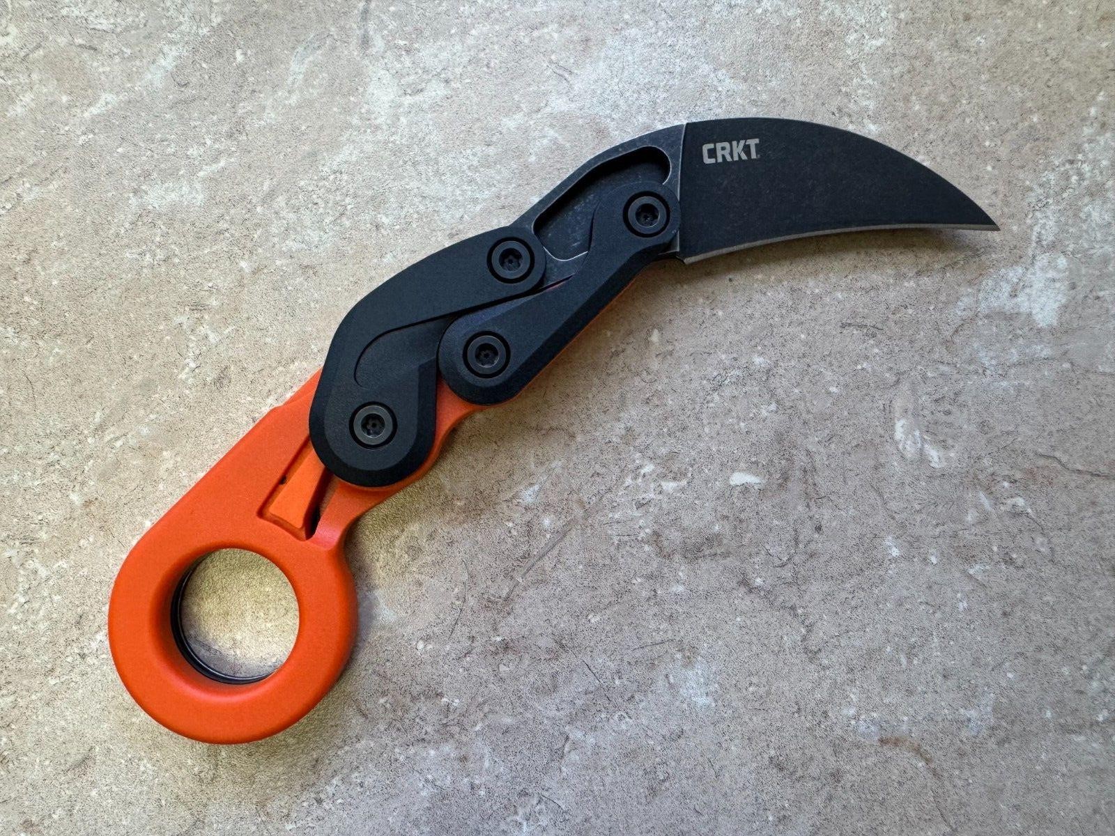 CRKT PROVOKE 4041O Morphing Karambit Orange Handle Knife