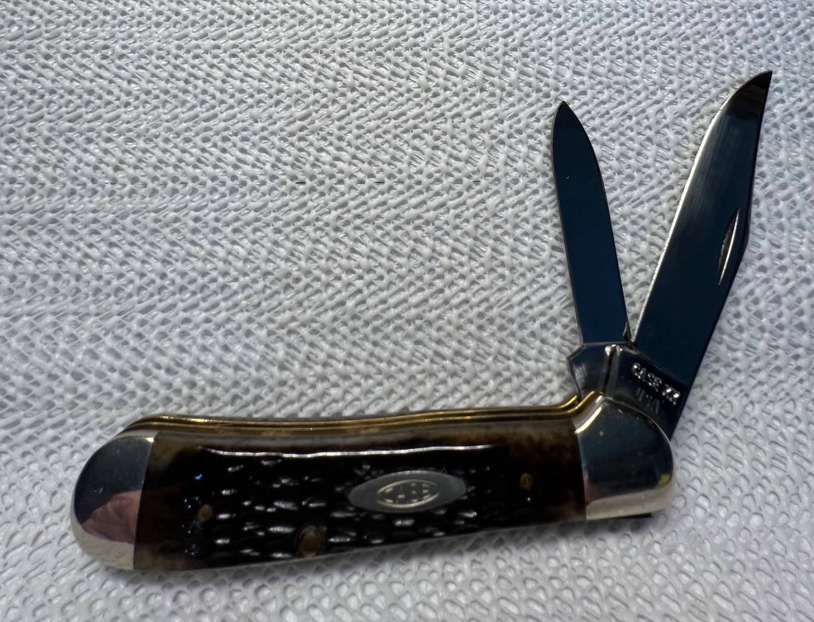 Case XX USA 6249 1 dot (1979) Copperhead Brown jigged bone handle, never carried
