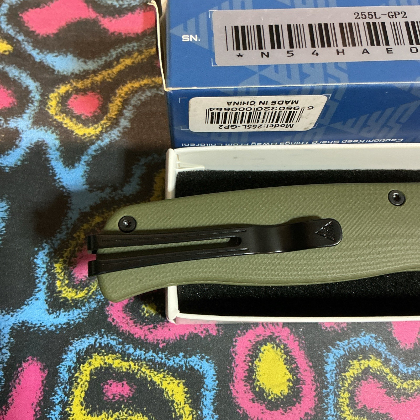 SRM Knives Medal Folding Knife 3.25″ 10Cr15CoMoV Steel Blade OD Green G10 Handle