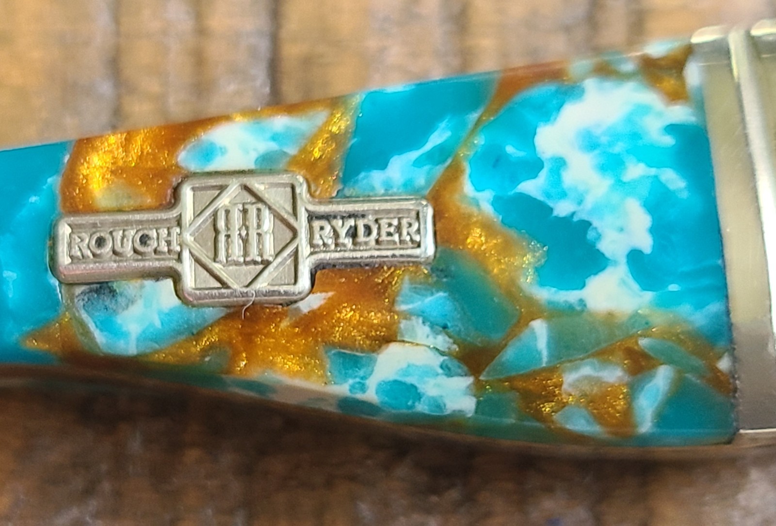 Rough Ryder RR2002 Lady Leg Turquoise Folding Pocket Knife 440 Steel NIB