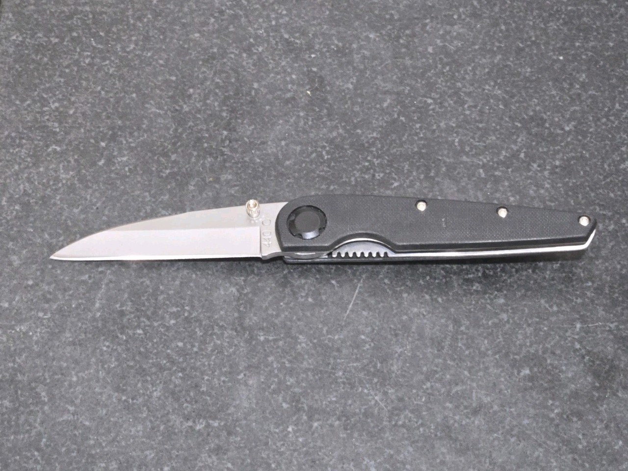 STRAIGHT EDGE FOLDING POCKET KNIFE 3 INCH BLADE BLACK