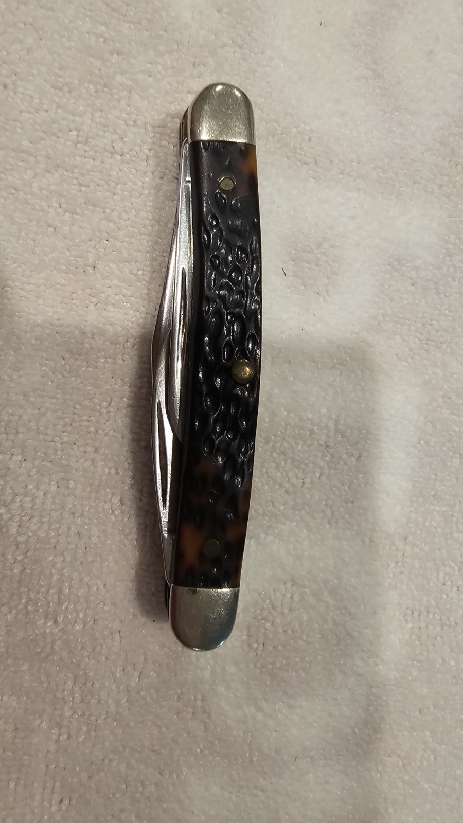 Old Western 3 Blade Stag Handle Small Pocket Knife