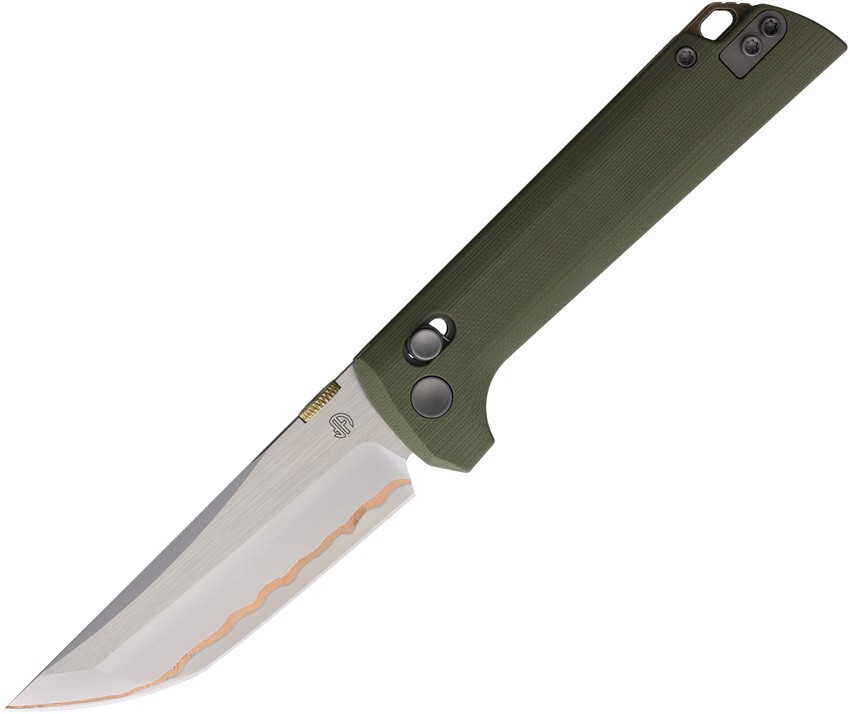 North Mountain Blades Chop 2 OD Green G10 Folding Copper 10Cr15MoV Knife 2418GR5