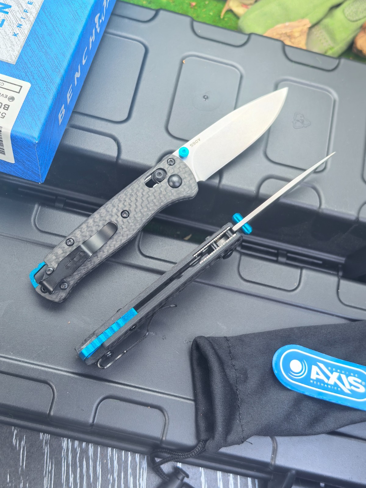Benchmade 535-3 Bugout Carbon Fiber S90V AXIS Lock Folding Pocket Knife EDC
