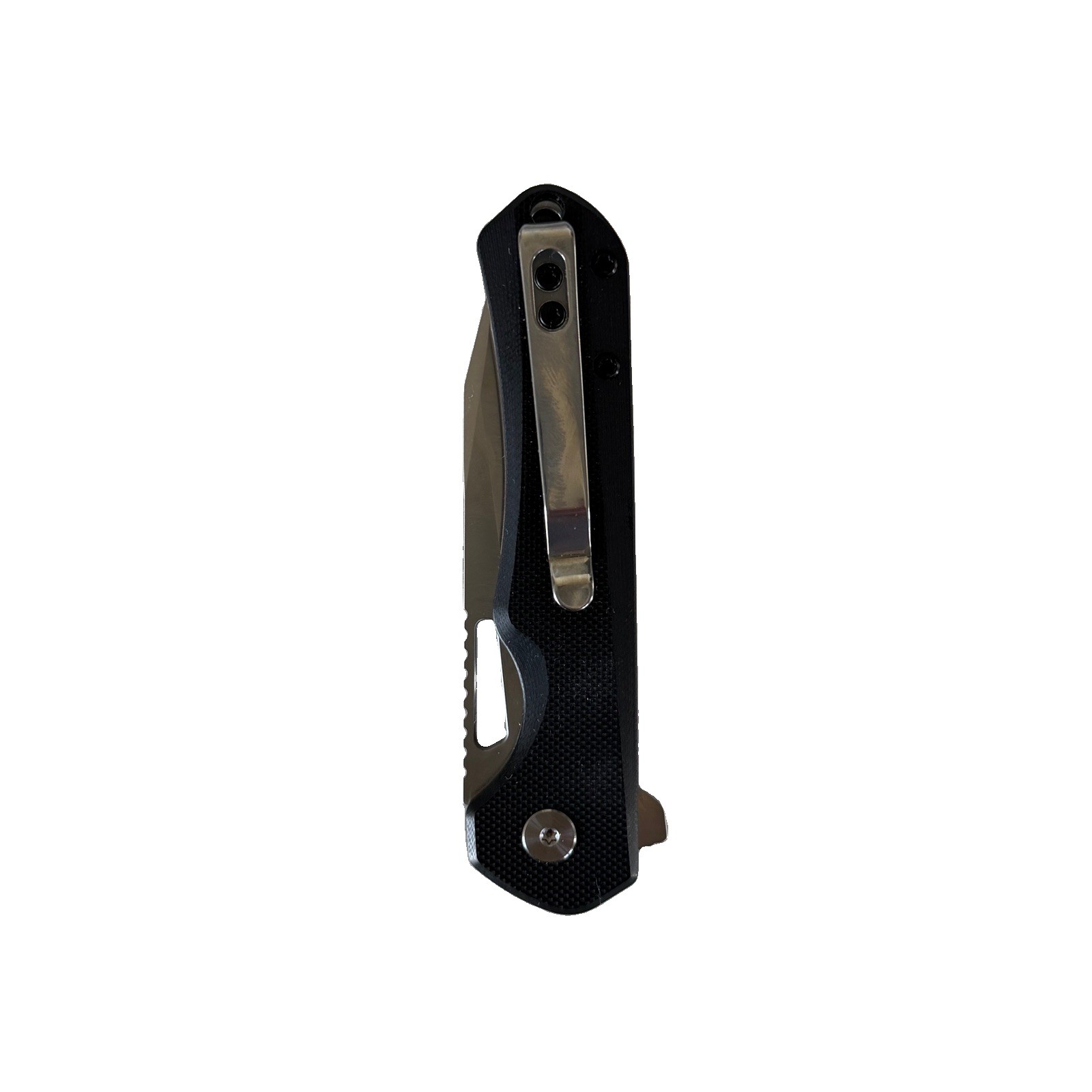 Unbranded Black Folding Knife with Pocket Clip 4.25 Inches Long Selling “As Is”