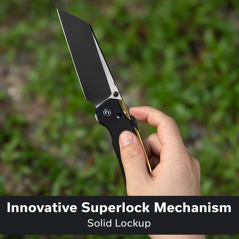 Civivi Buster FG Superlock Folding Knife 4.25″ Nitro V Steel Blade G10 Handle