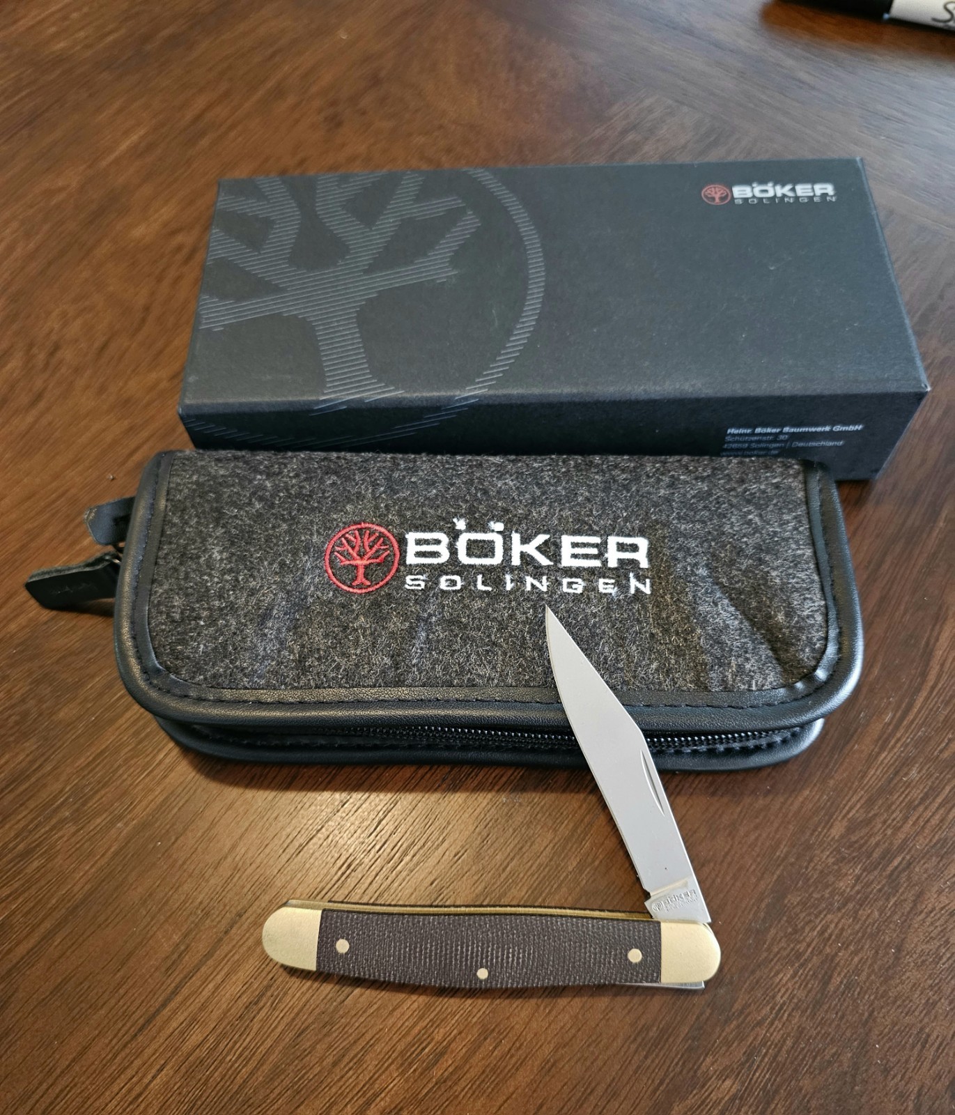 Boker Stockman Expedition SMKW Brown Canvas Micarta, Ice-Hardened 440C