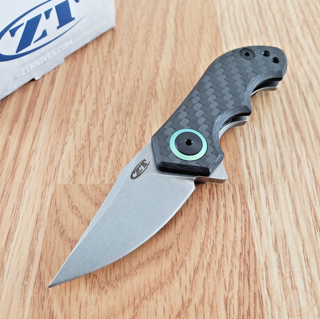 Zero Tolerance Galyean Folding Knife 2″ CPM-20CV Steel Blade CF/Titanium Handle