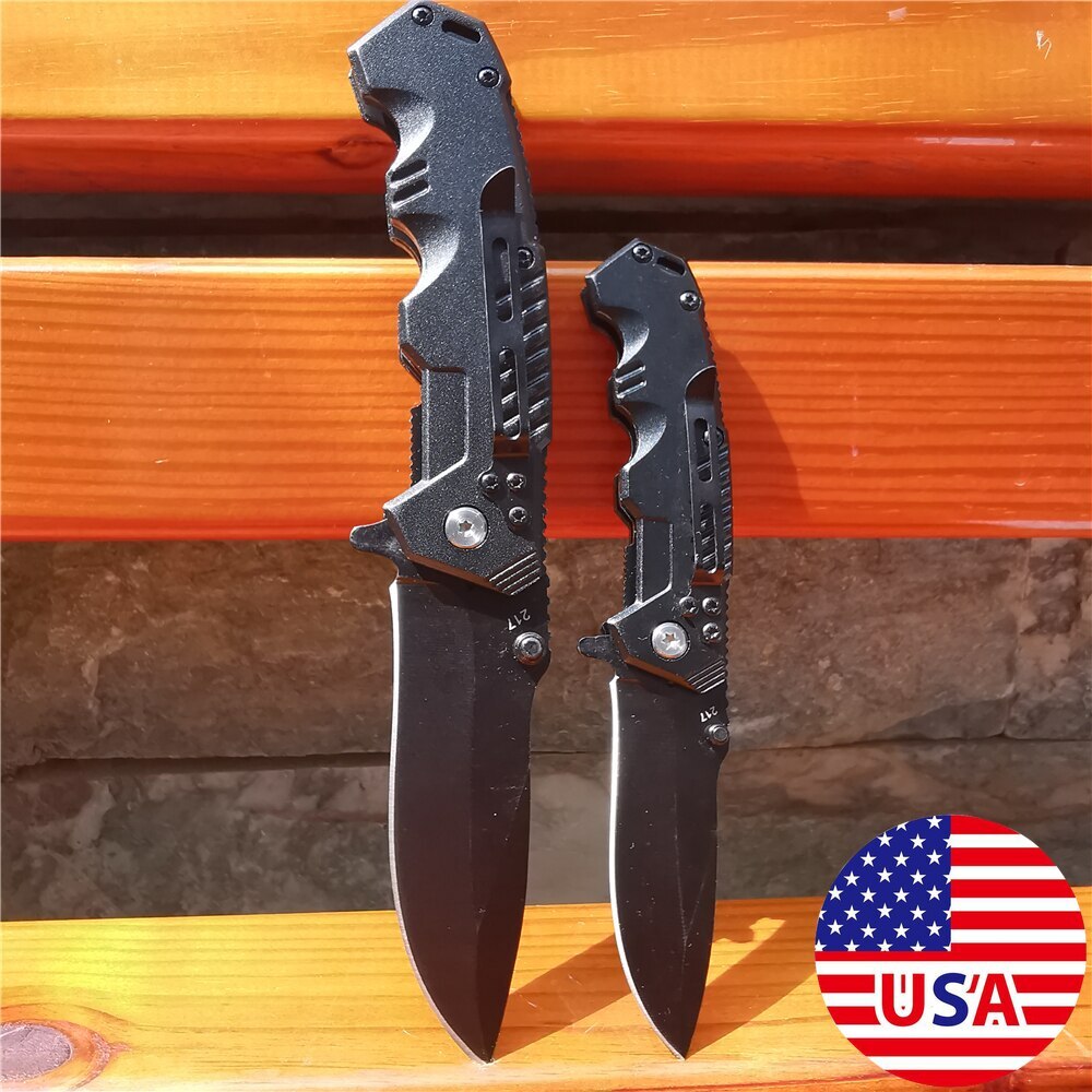 Black double model high-quality folding knife high hardness hunting knife