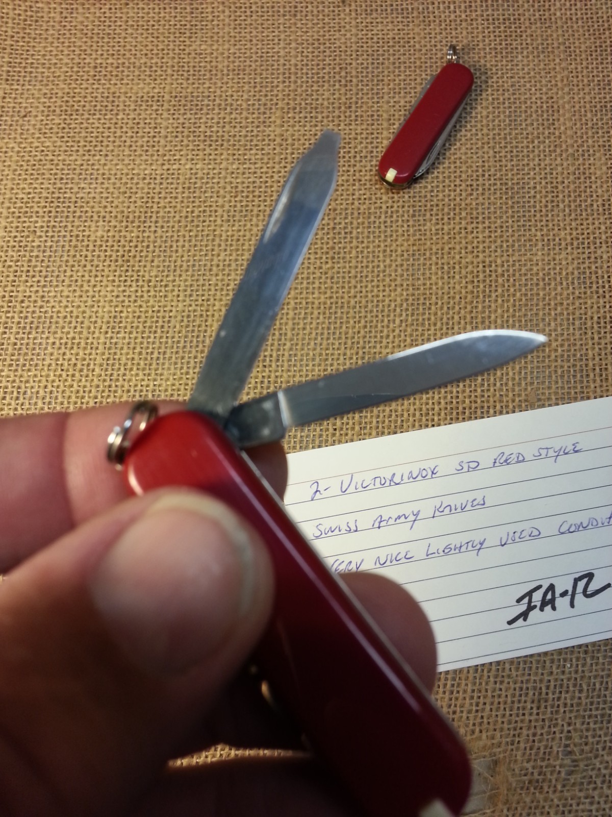 2 Victorinox Swiss Army Style Pocket Knives