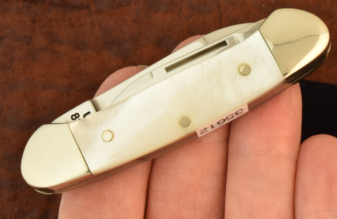RARE CASE XX USA MOTHER OF PEARL BABY BUTTERBEAN KNIFE 82132 SS 2000 NICE (35612