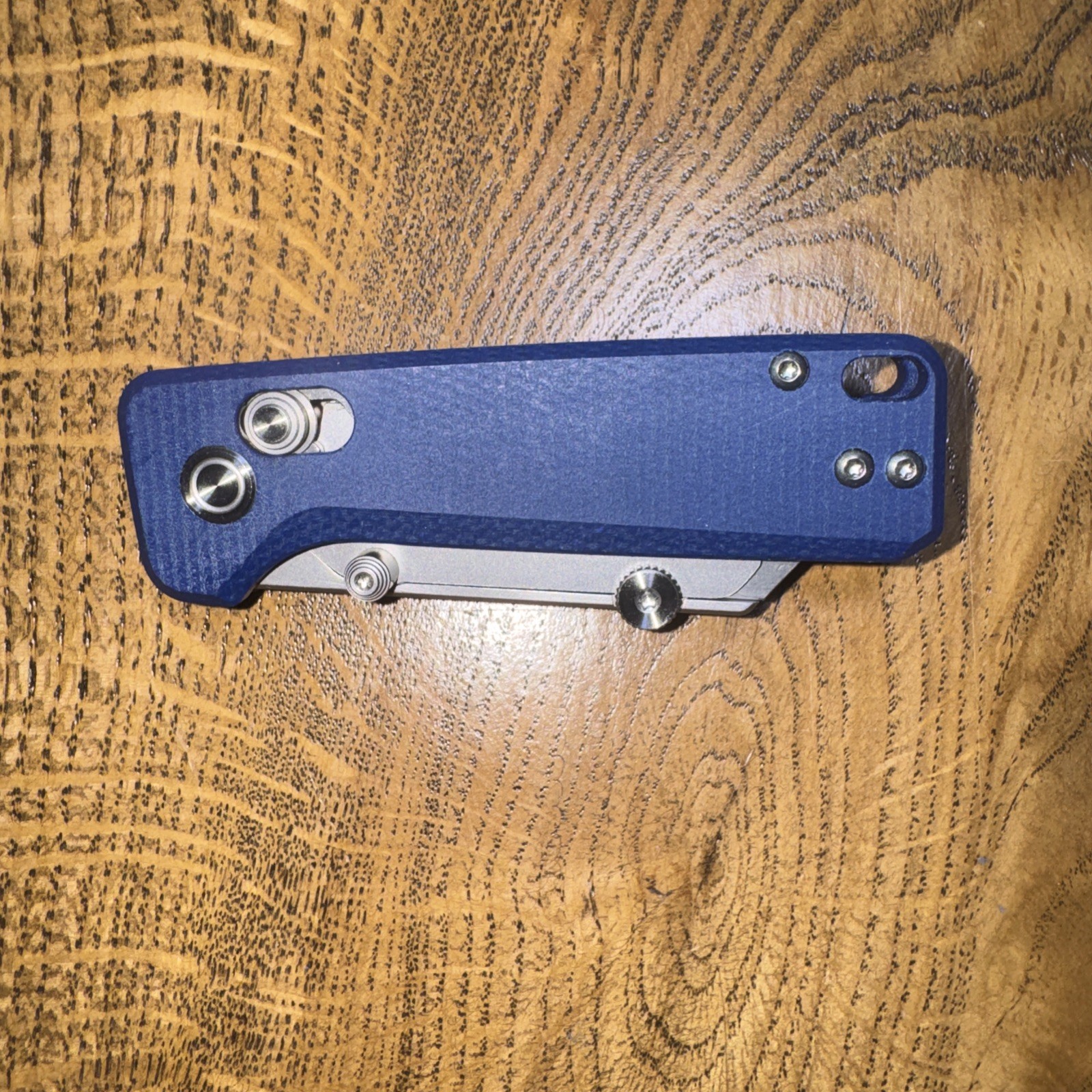 Critical Strike Bootlegger Blue Micarta Handle. Bar Lock. Thumb Stud. X509-BL