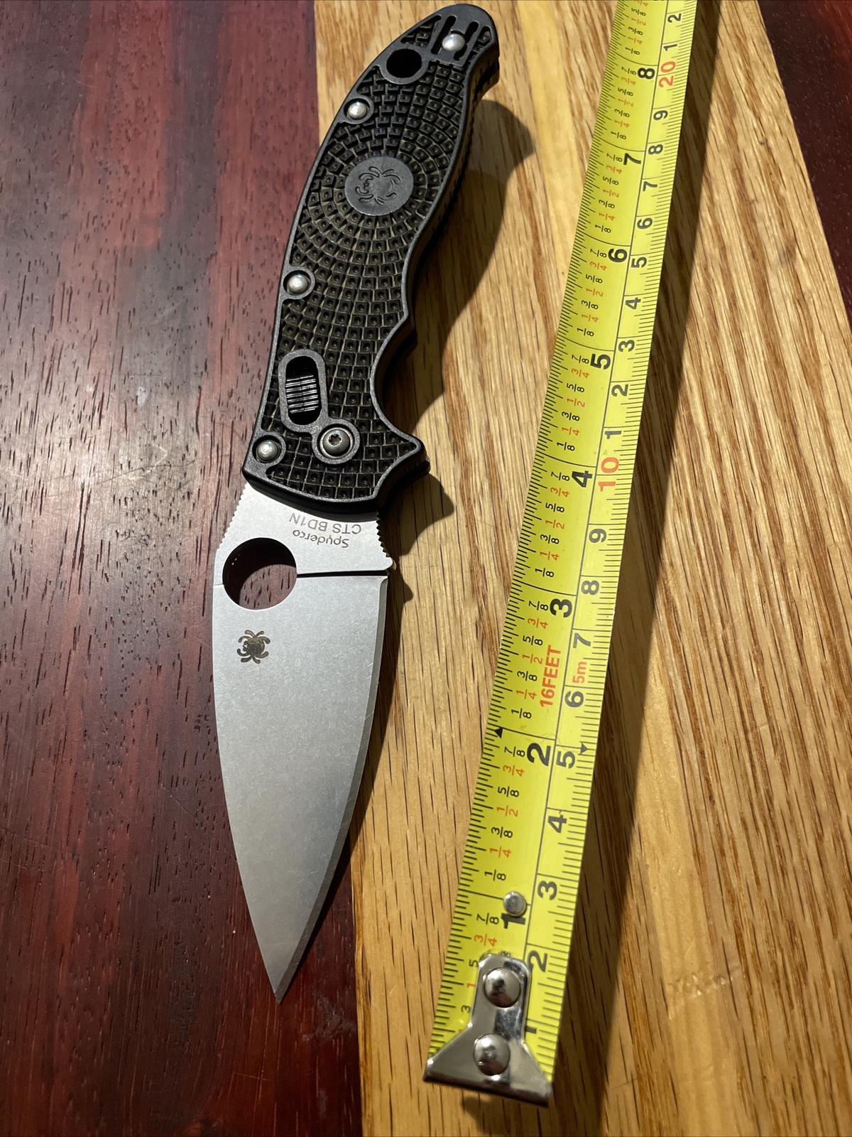 Spyderco Manix 2 Folding Knife, 3.37” CTS BD1N Steel Blade FRN Handle C101PBK2