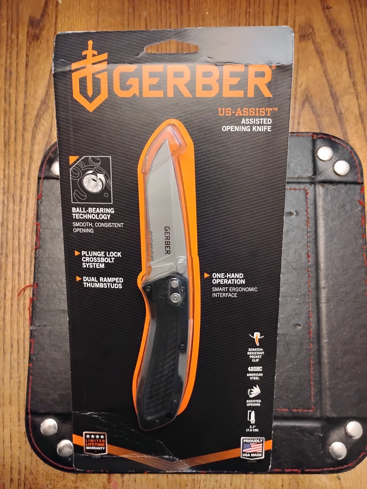 Gerber US Assist Folding Knife 3″ 420 HC S.S. Blade B.O.S.S. Assisted Open USA