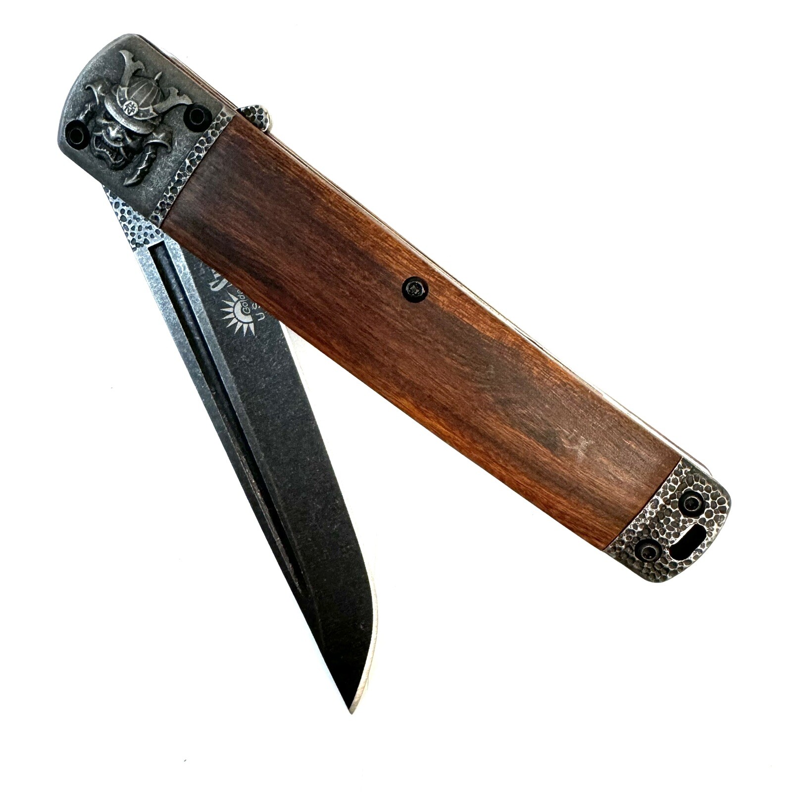 9″ Spring Assisted Folding EDC Pocket Knife Japanese Samurai Warrior