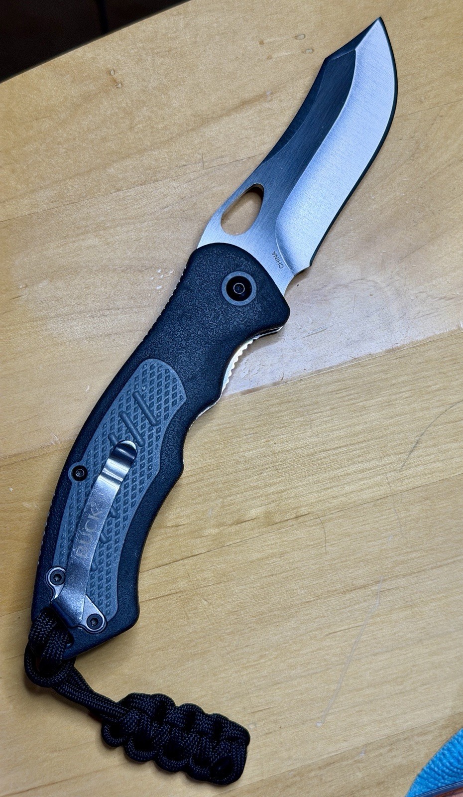 Buck 780 Exert 780X Knife 3.5” 420HC Recurve Tanto Liner Lock Rubber Inserts