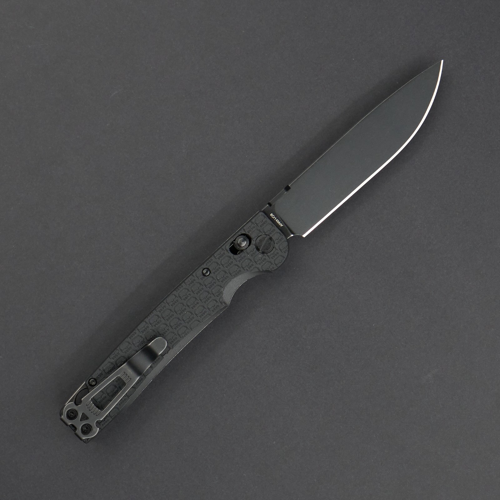 Daggerr Knives Dropet Folding Knife 3.88″ 8Cr14MoV Steel Blade Black FRN Handle