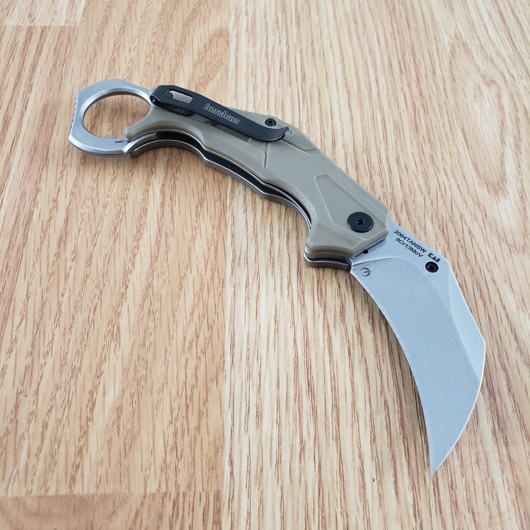 Kershaw Outlier Liner Folding Knife 2.63″ 8Cr13MoV Steel Blade Tan GFN Handle