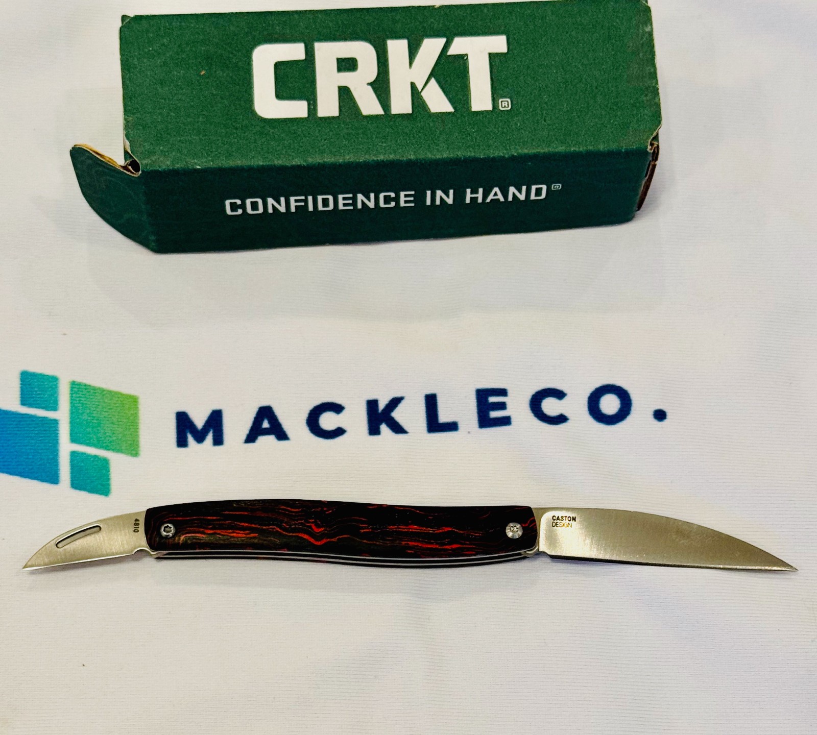 CRKT 4810 Caston Forebear Slip Joint Folding Pocket Knife Dual Blade 12C27 G10