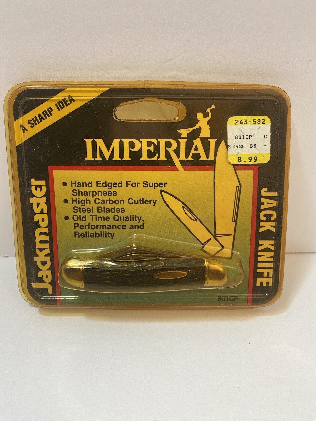 Vintage 1990s Imperial Schrade Jackmaster Jack Knife 801CP New in Package