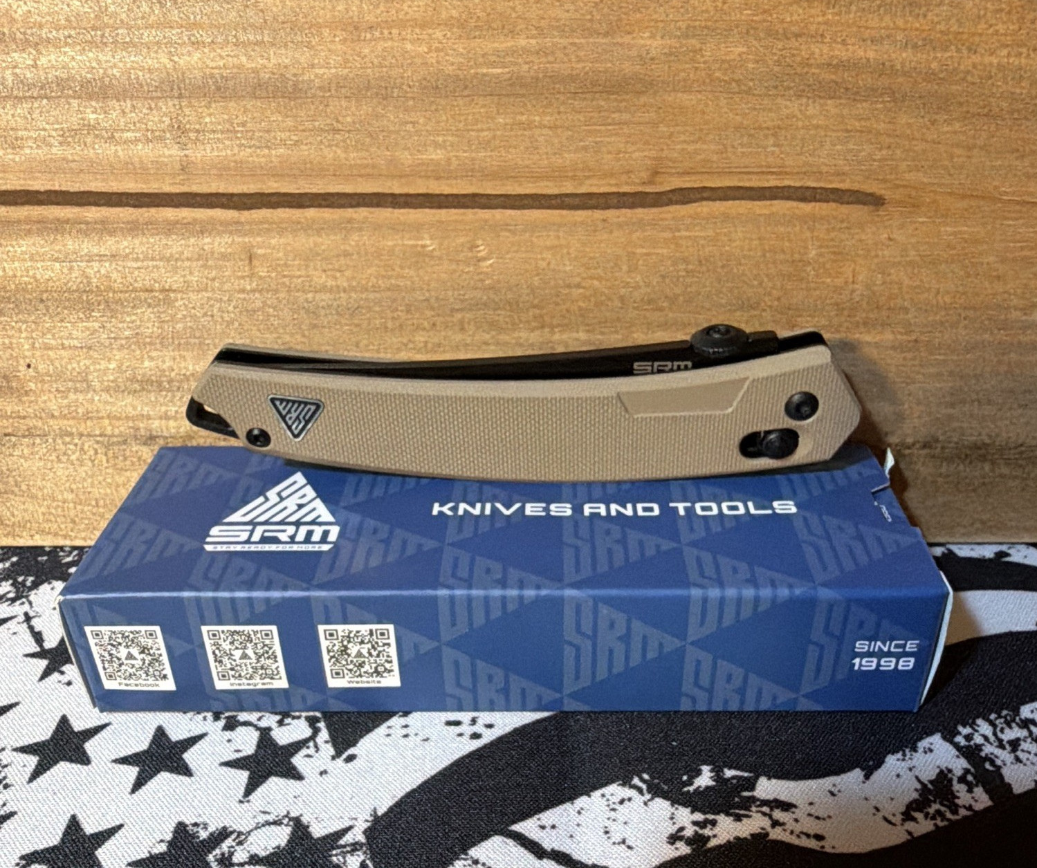 SRM 9211B-GW Tan (3.6″ 8Cr13MoV Blade, G10 Handle)