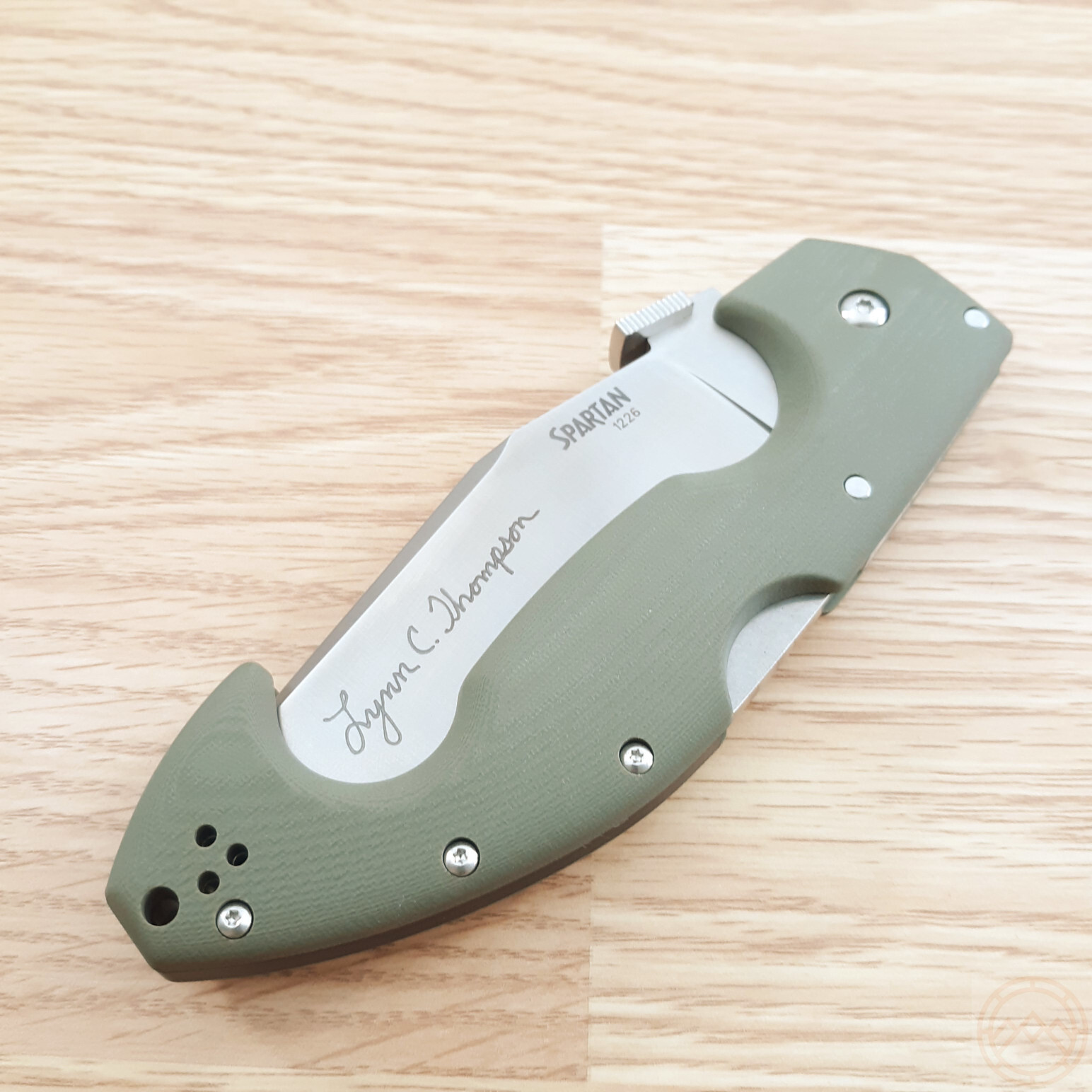 Cold Steel Spartan by Lynn Folding Knife 4.5″ CPM-S35VN Steel Blade OD Green G10