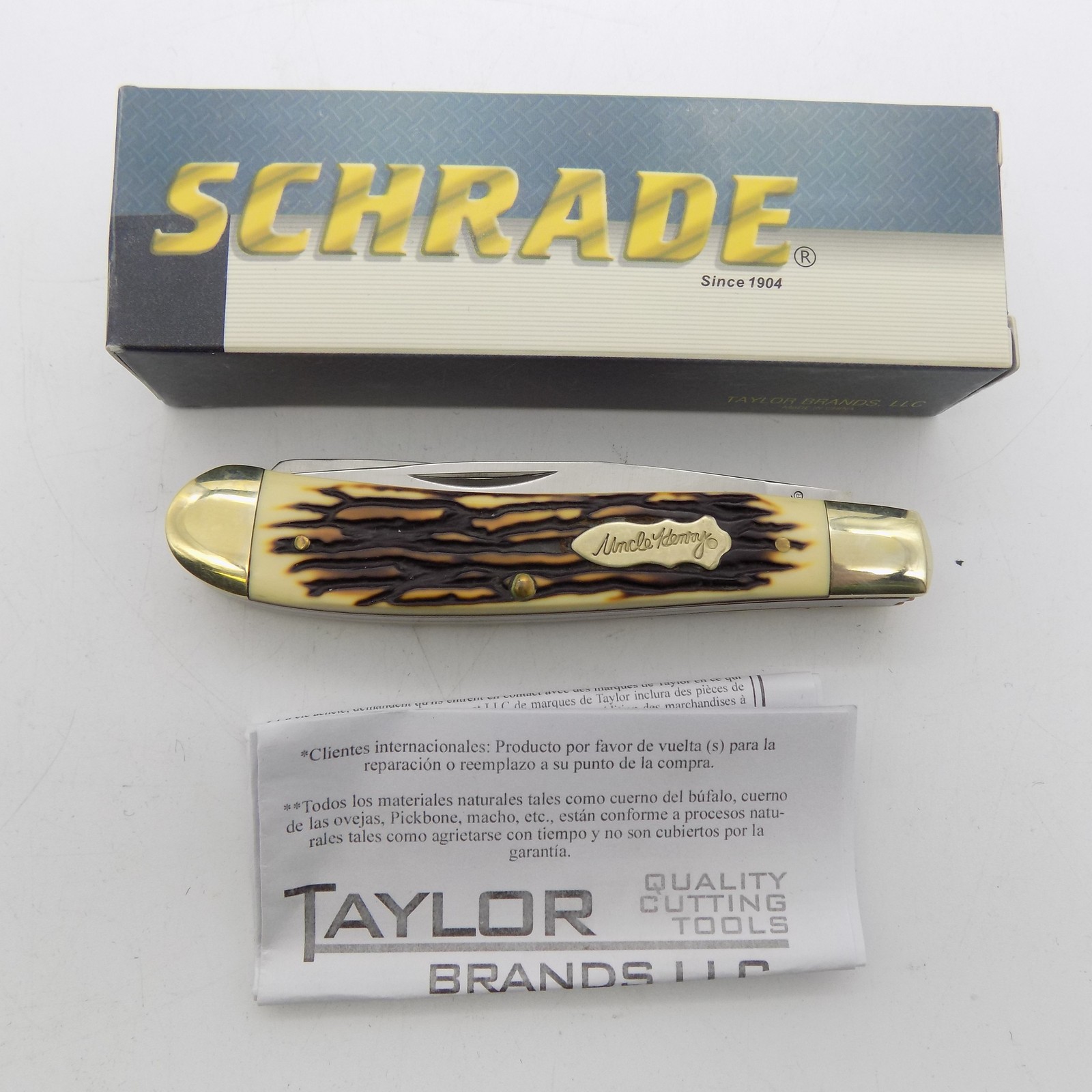 Schrade Uncle Henry 285UH 2-Blade Staglon Trapper Folding Pocket Knife NIB