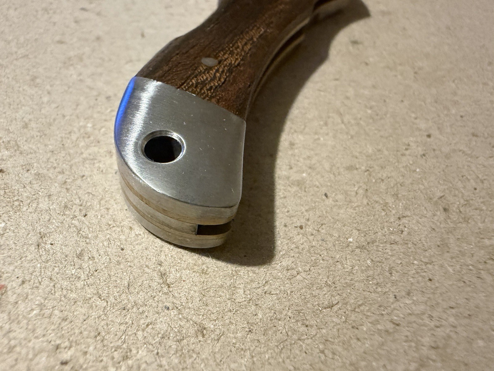 Gerber Legacy Knife Small 7545 LockBack Japan Wood VTG Vintage Lanyard Hole