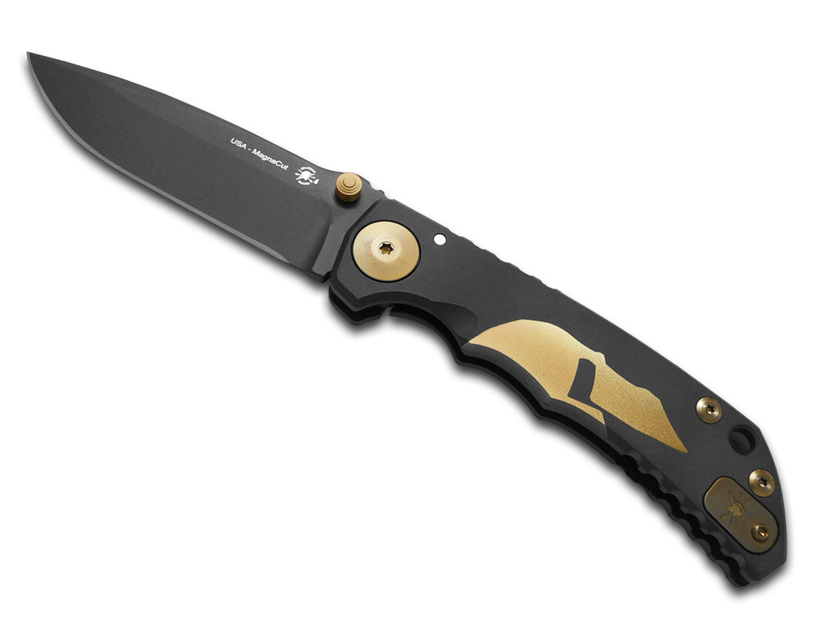 Spartan Blades Harsey Folder SF5 Black Gold Helmet Titanium MagnaCut Knife