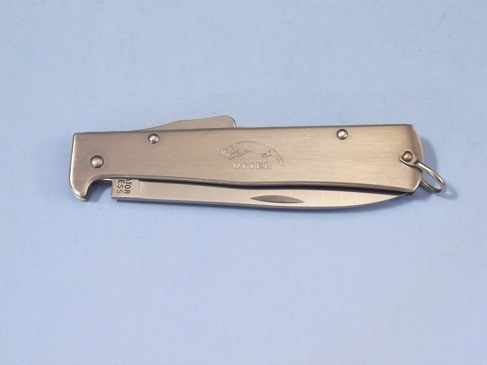 OTTER-Messer MERCATOR 10826R stainless lockback knife 4 3/8″ closed Germany NEW!