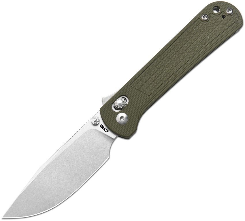 CJRB Bolt Recoil Lock V2 Green Folding Knife 3.25in