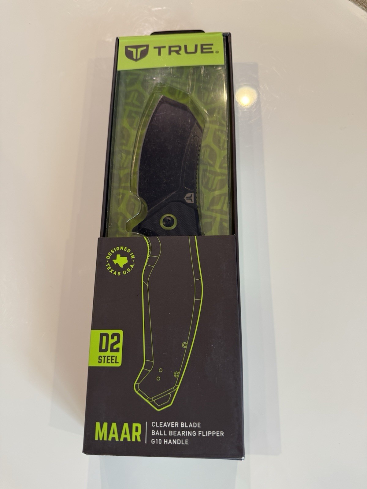 TRUE Cutlery – MAAR CLEAVER FLIPPER KNIFE – broad 3.5” edge