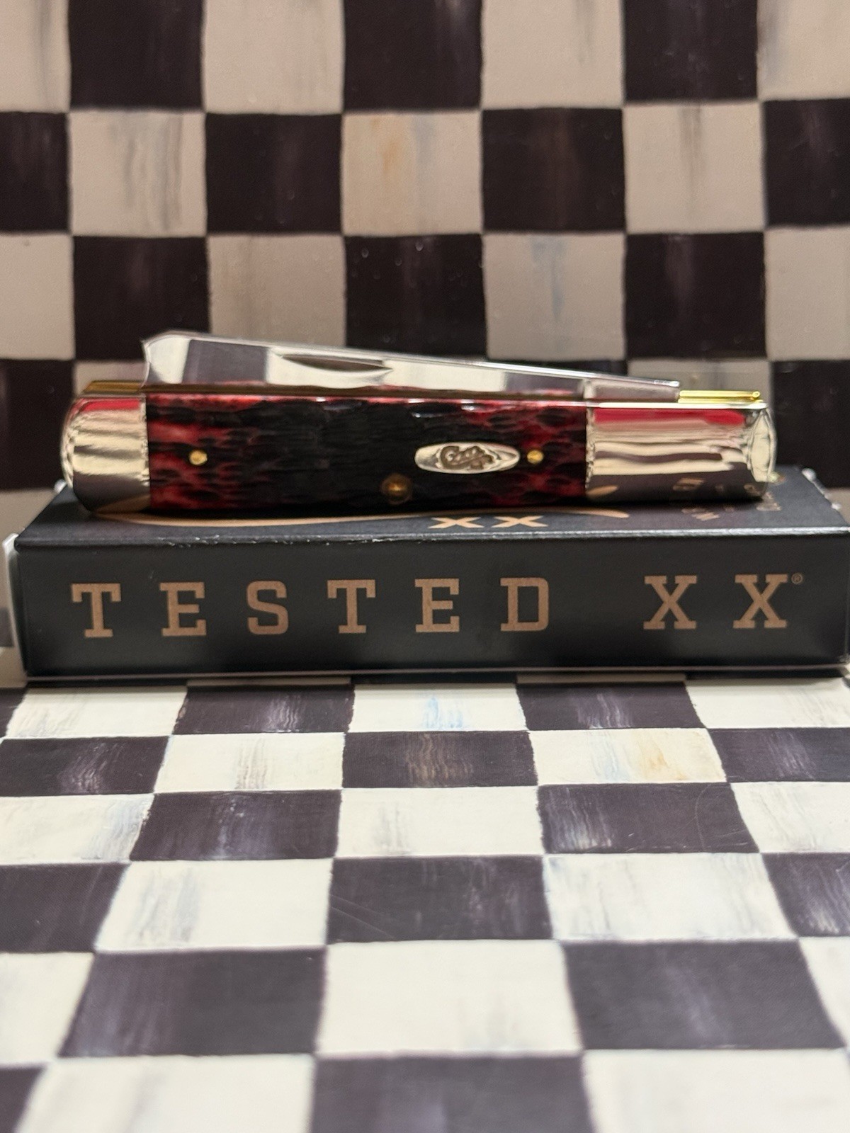 Case XX 62005RAZ Crimson Bone Peach Seed Jig Razor/Pen 2-Blade SS 2024