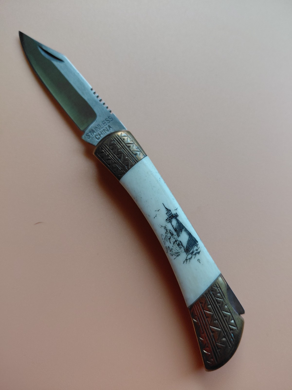 Vintage Fury 50006 Folding Pocket Knife Stainless Steel Locking Blade