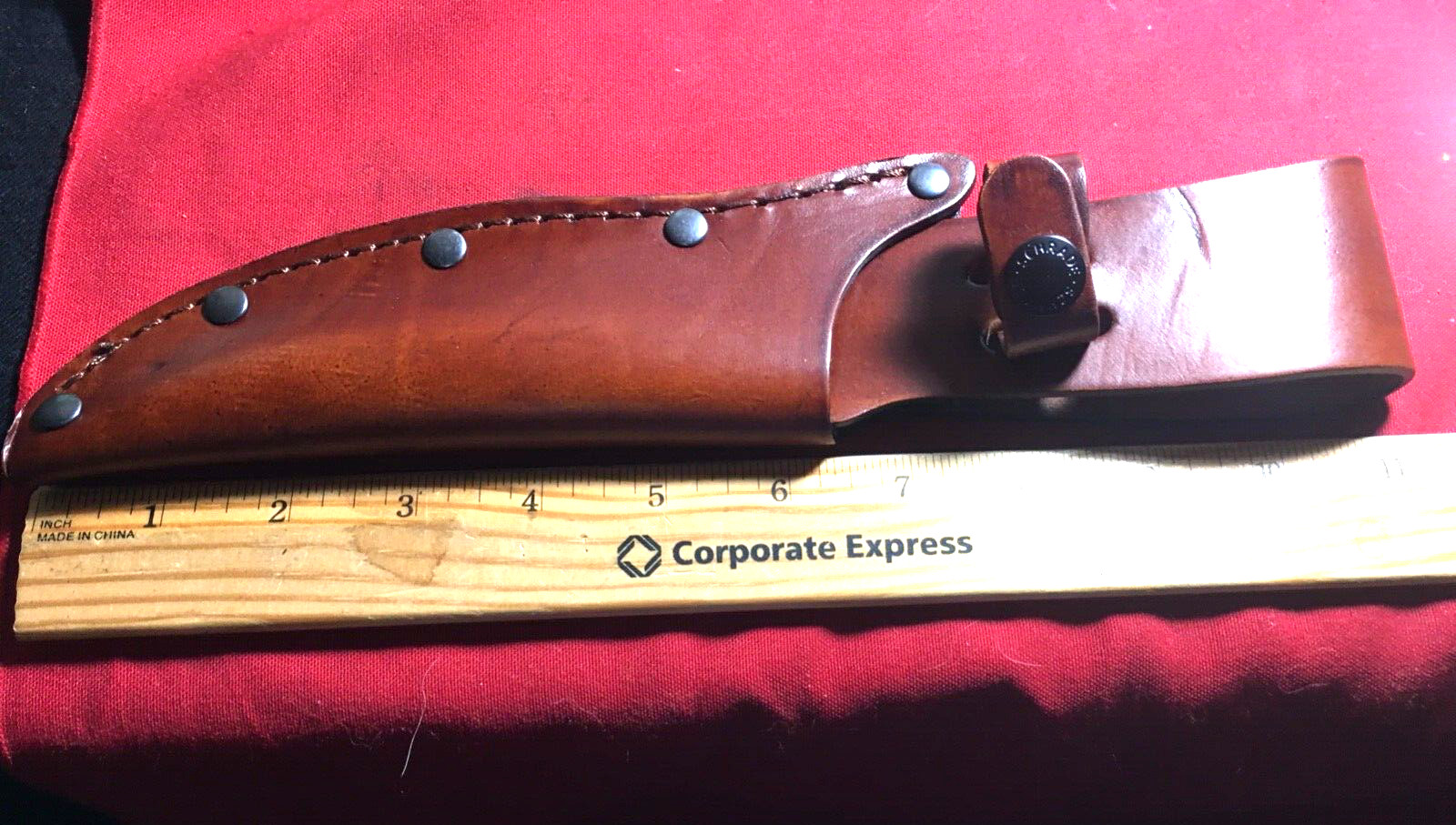 LEATHER SHEATH FOR SCHRADE OLD TIMER 150T DEERSLAYER hunting knife 150T 6 INCH