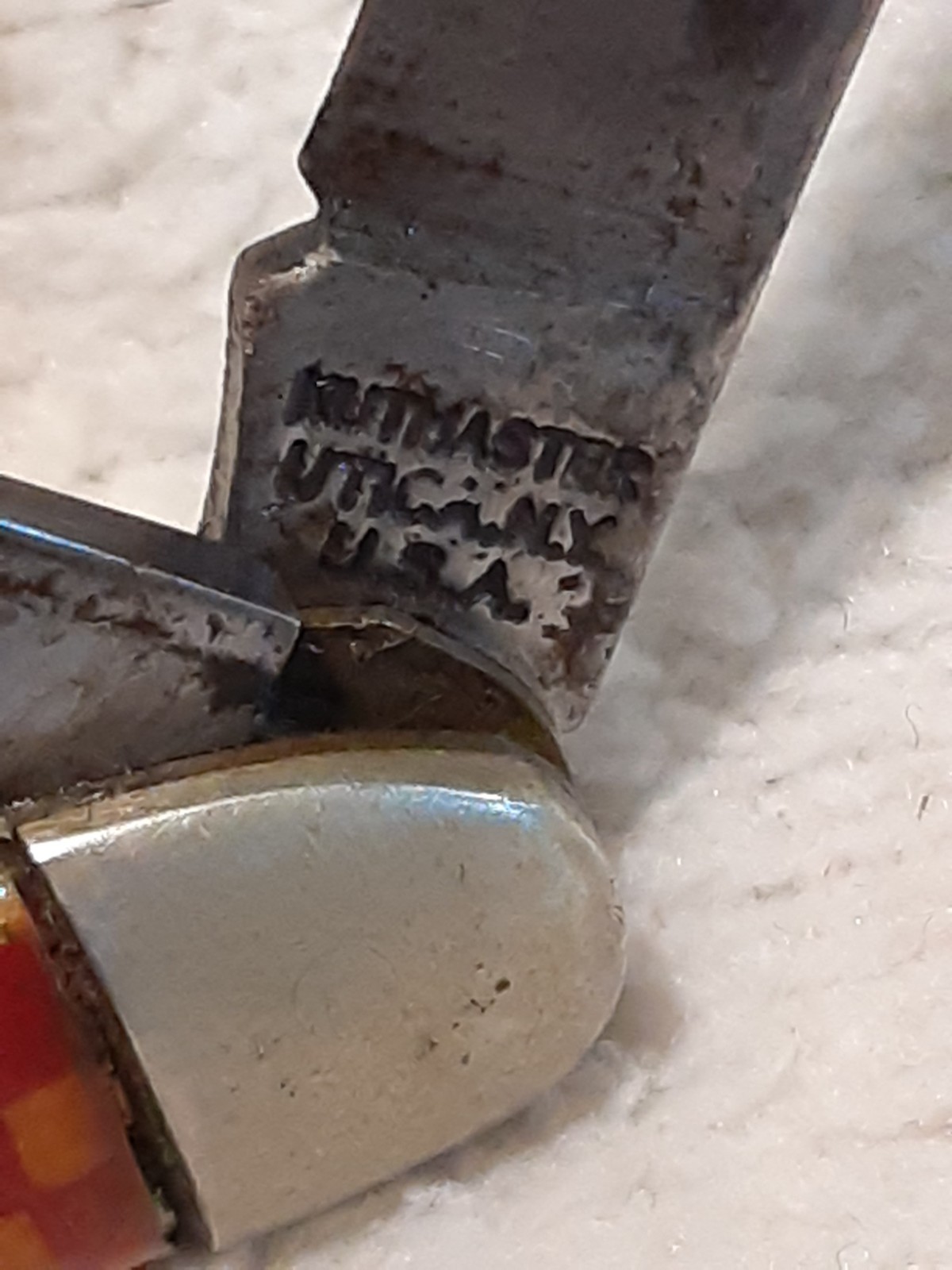 VINTAGE PURINA PROMOTIONAL POCKET FOLDING KNIFE KUTMASTER UTICA