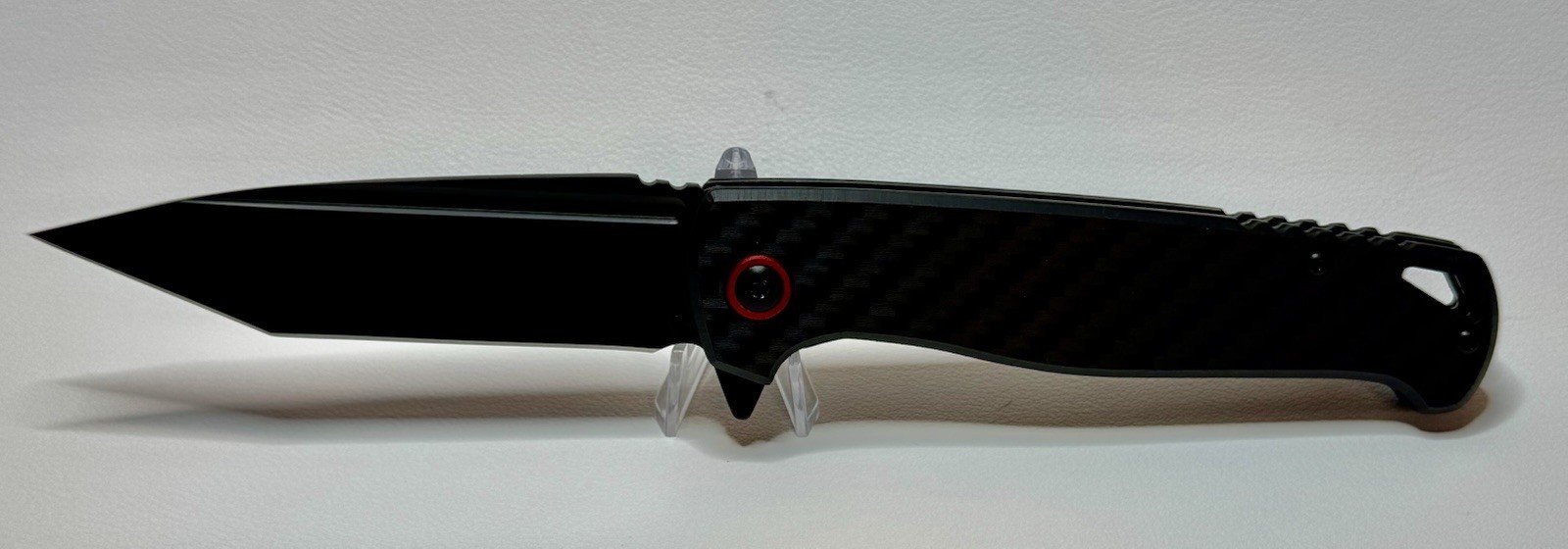 ElitEdge 10B018TBK Satin 8Cr13MoV Drop Point Linerlock Knife Carbon Fiber Handes