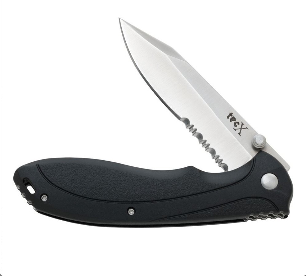 Case TecX ABS X-Pro Knife 75673 Serrated Stainless Blade~Pocket Cli~Lanyard Hole