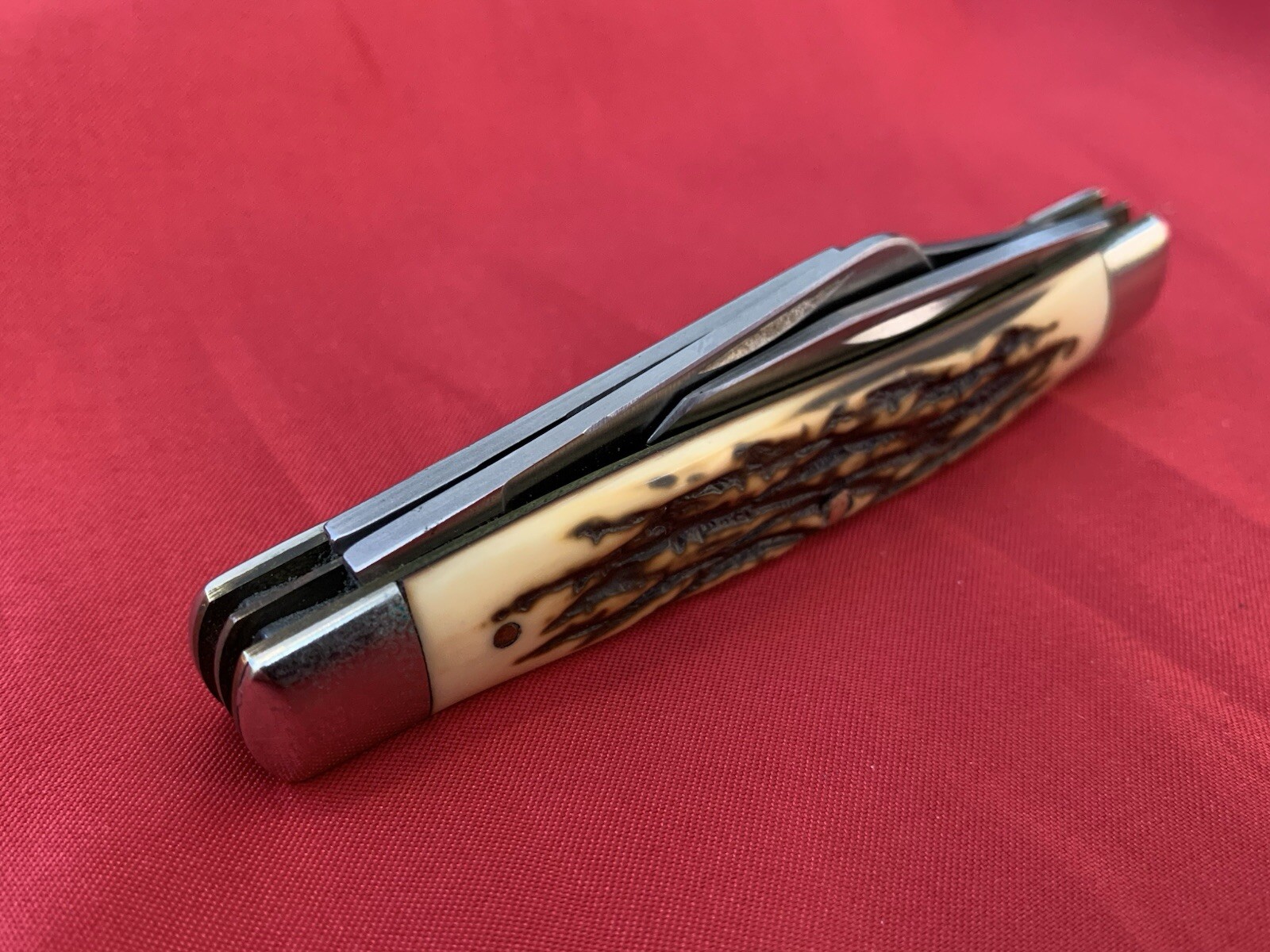 SCHRADE USA UNCLE HENRY STAGLON STOCKMAN Pocket KNIFE 885UH NICE Vintage