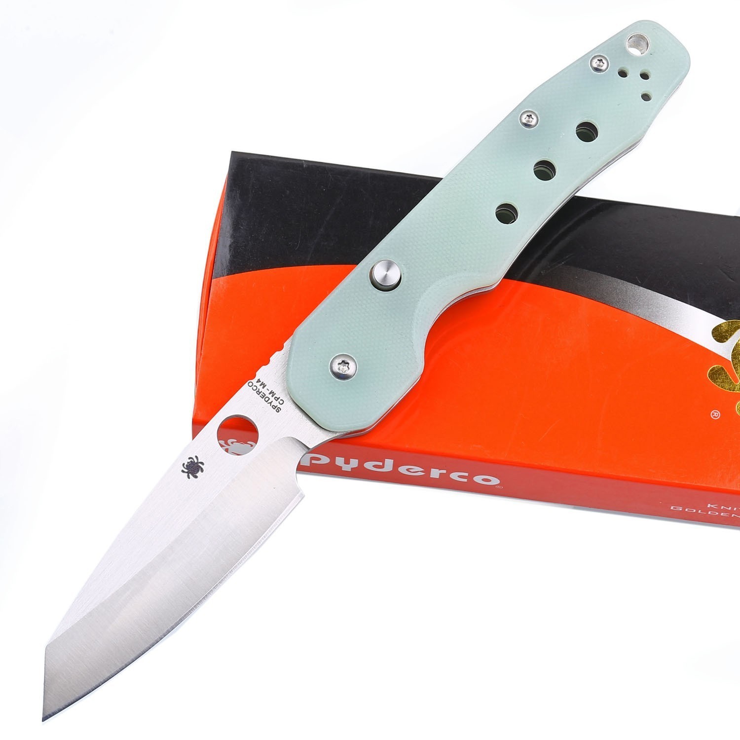 Smock Transparent Clear G10 Handle Bottom Lock Tactical Pocket Knife Folding