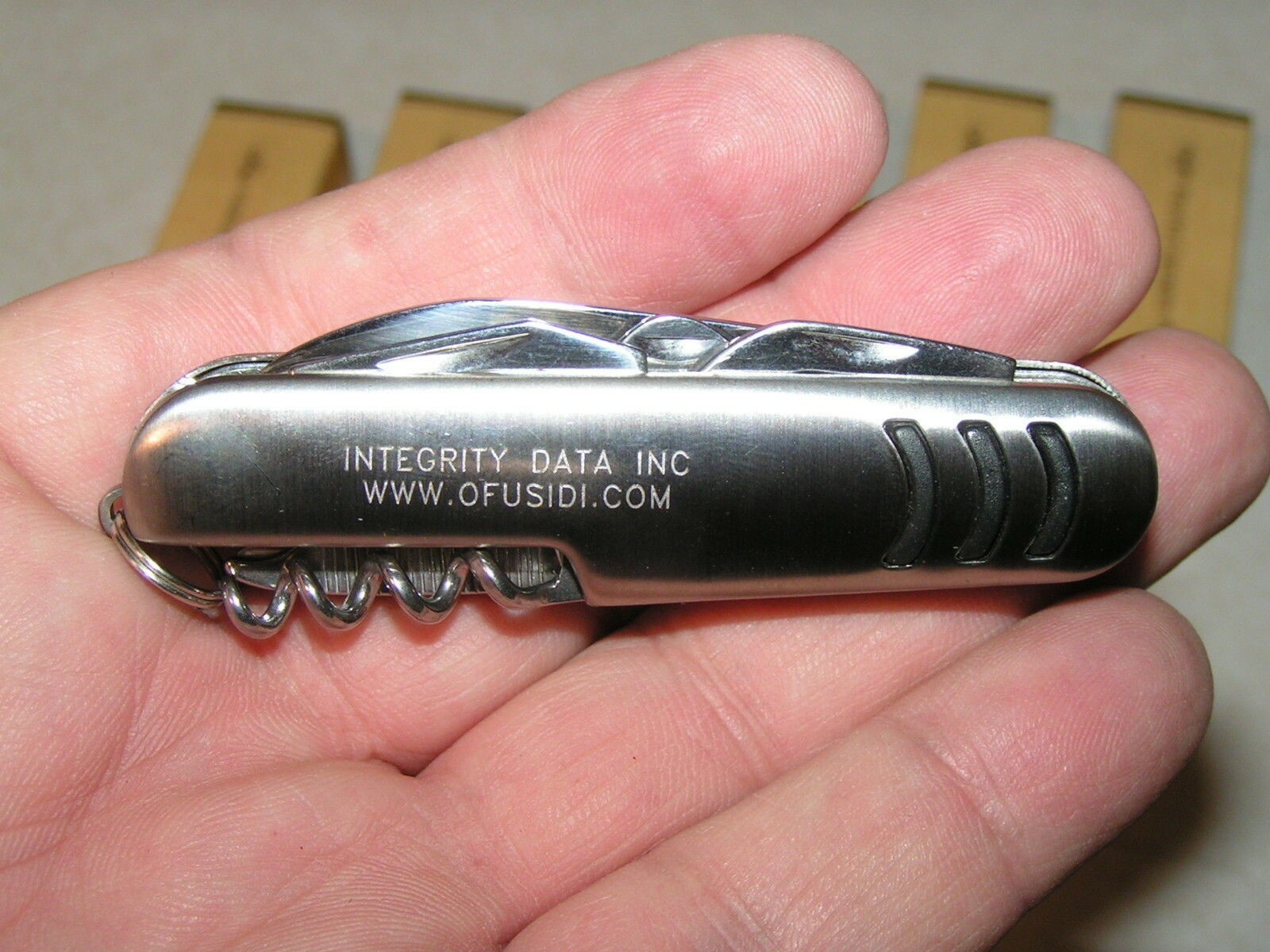 Chrome Utility Multi Tool Pocket Knife Promotional Advertising Item bx