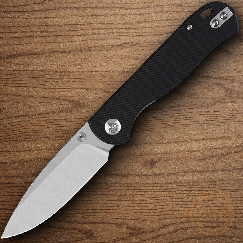 QSP Knife Ferret Linerlock Folding Knife 3″ Nitro V Steel Blade Black G10 Handle