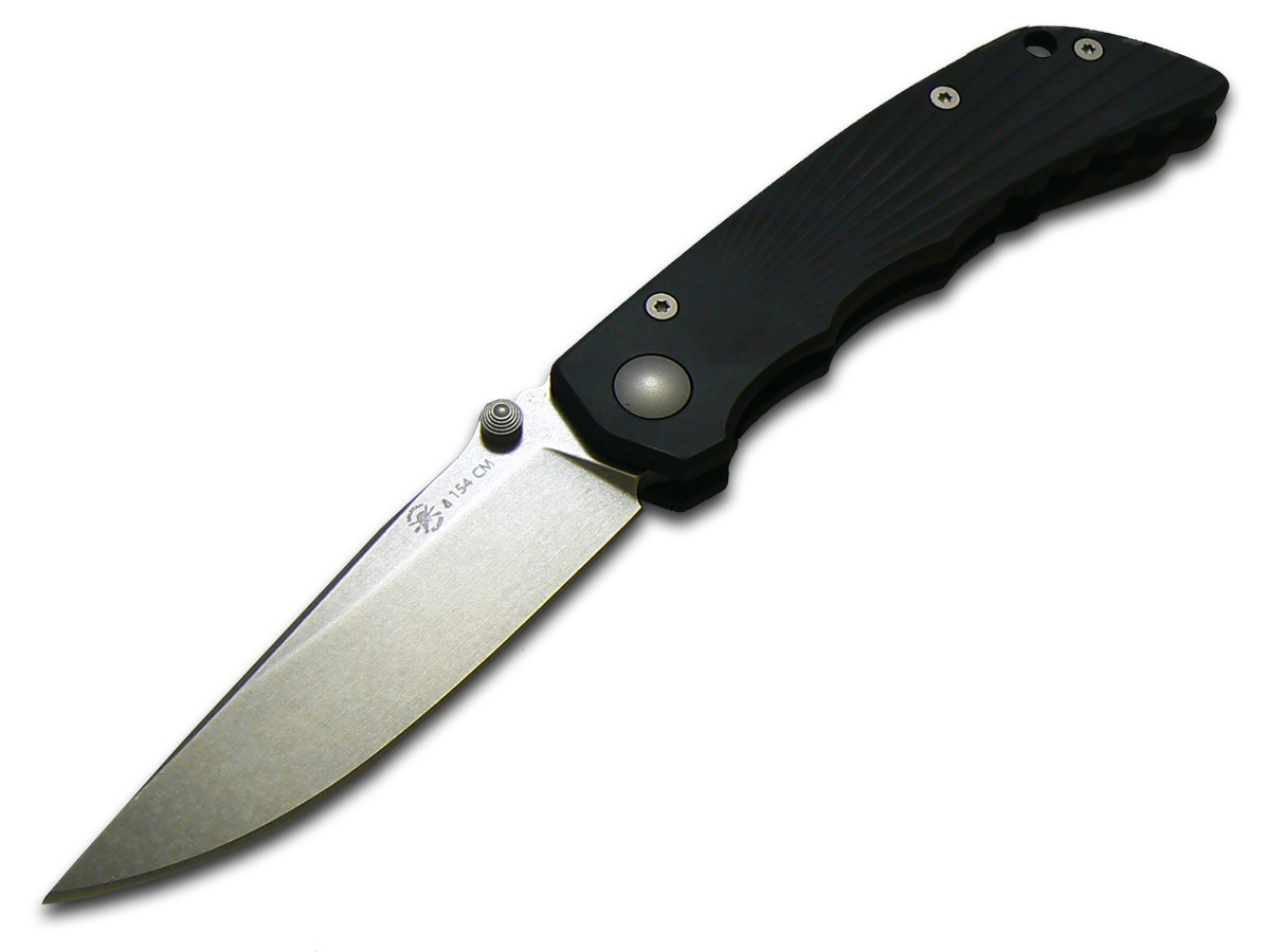 Spartan Blades Talos 2 SFBL13BKSW Black Starburst Aluminum 154CM Pocket Knife
