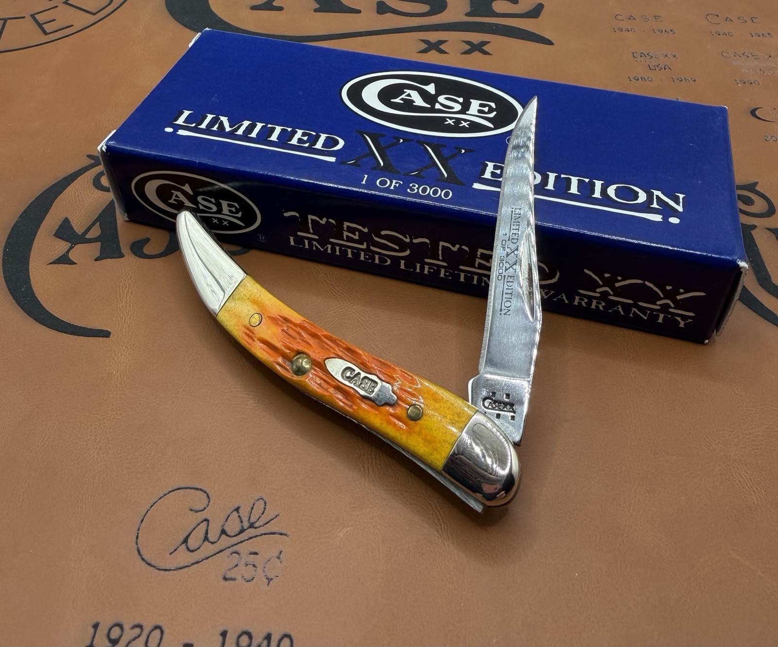 2004 CASE XX Limited Edition Orange Peel Texas Toothpick