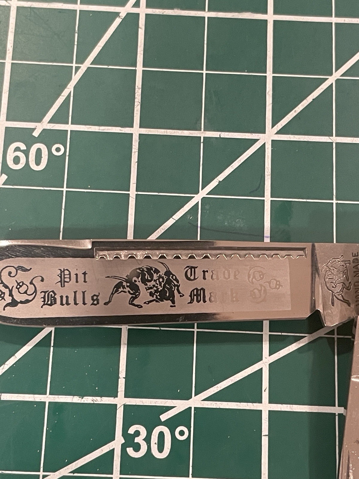 1st Gen Bulldog Brand Gunstock Knife #133 Solingen Germany Brown Jigged Bone