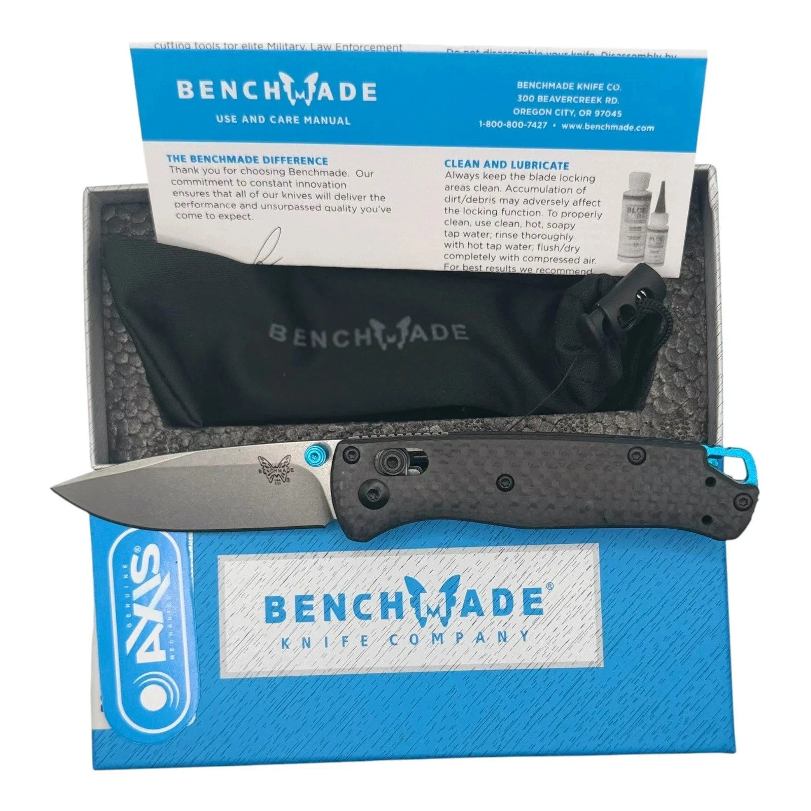 Benchmade Bugout 535 Black Handle Carbon Fiber Handle S30V Blade Folding Knife