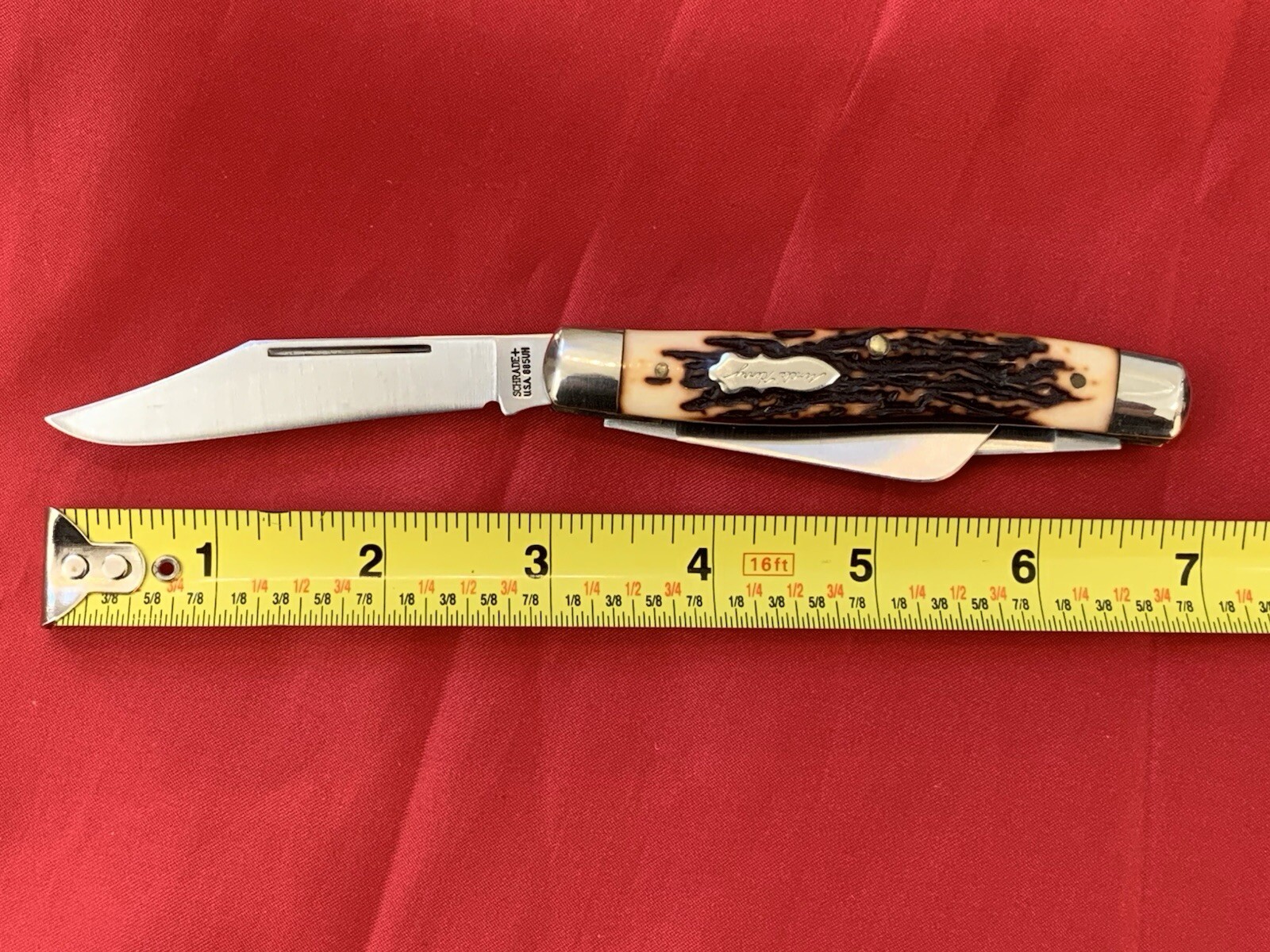 SCHRADE USA UNCLE HENRY STAGLON STOCKMAN Pocket KNIFE 885UH NICE Vintage