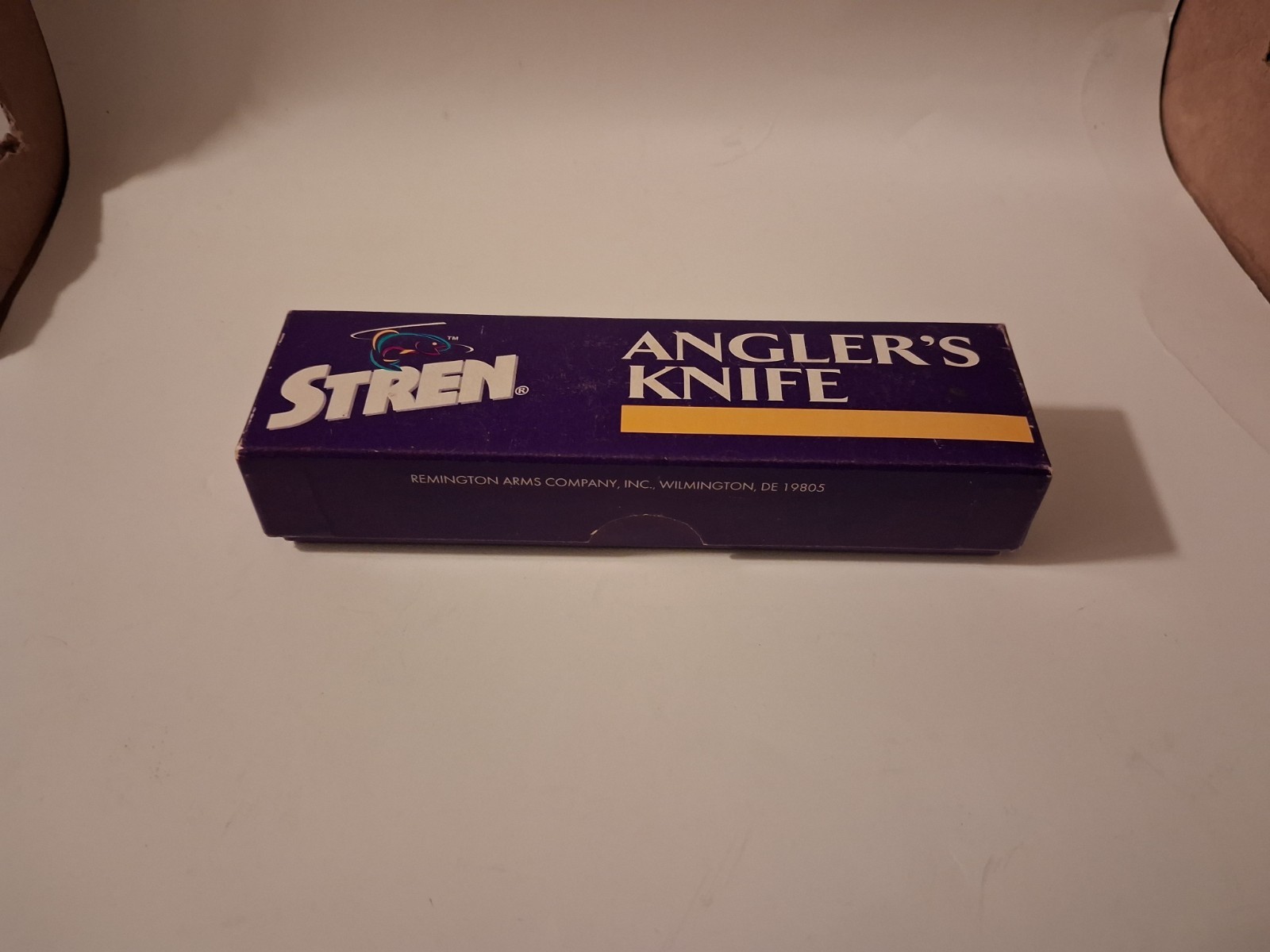 REMINGTON UMC 1995 USA STREN LINER LOCK ANGLERS KNIFE NIB & POSTER